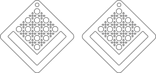Timber Earring Blanks - Rattan Diamond