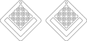 Timber Earring Blanks - Rattan Diamond