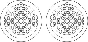 Timber Earring Blanks - Circle Rattan