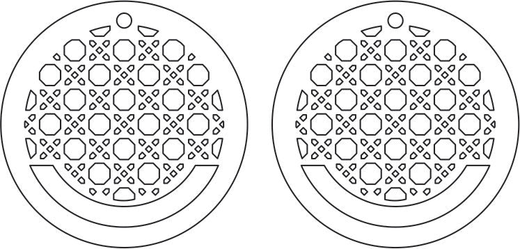 Timber Earring Blanks - Circle Rattan