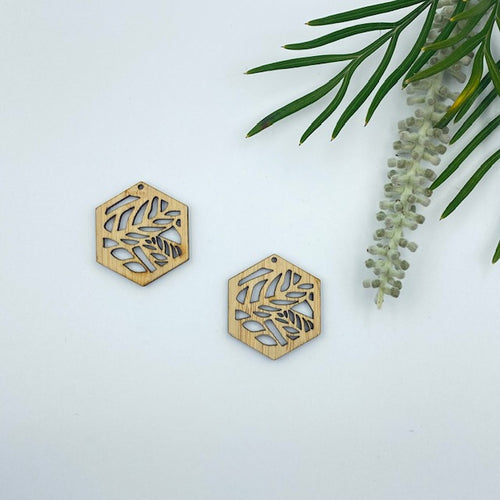 Timber Earring Blanks - Hexagon 8
