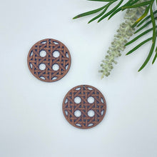 Load image into Gallery viewer, Timber Earring Blanks 45mm - Rattan Design