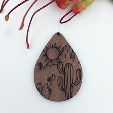 Load image into Gallery viewer, Timber Earring Blanks - Teardrop Desert Sun