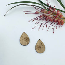 Load image into Gallery viewer, Timber Earring Blanks - Teardrop Dandelion