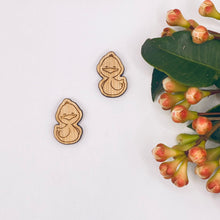 Load image into Gallery viewer, Duck 2 Stud Timber Earring Blanks