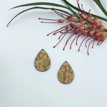 Load image into Gallery viewer, Timber Earring Blanks - Teardrop Desert Sun