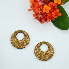Load image into Gallery viewer, Timber Earring Blanks - Bold Hoop Floral