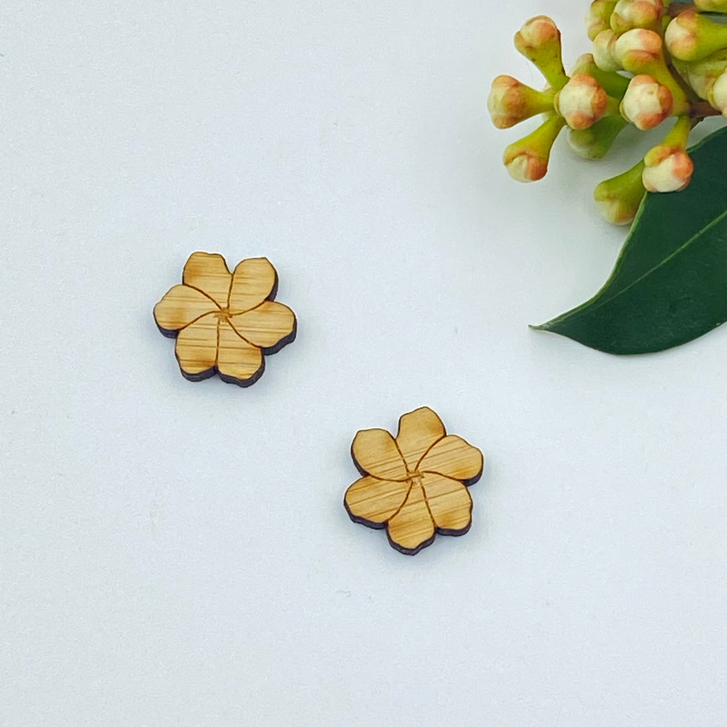 Frangipani Stud Timber Earring Blanks