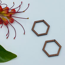 Load image into Gallery viewer, Timber Earring Blanks - Hexagon