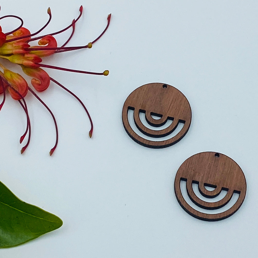 Timber Earring Blanks - Circle 2