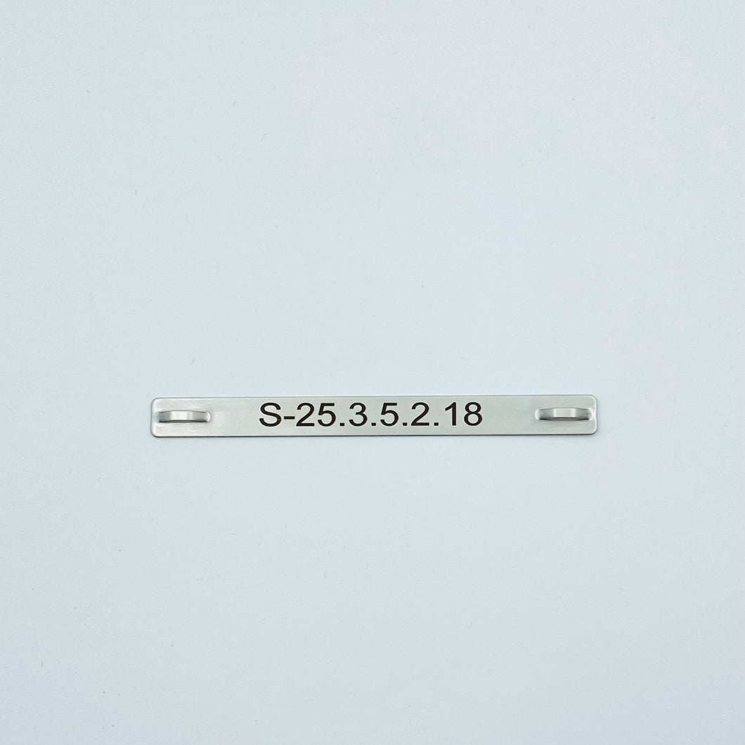 Stainless steel cable tag 88 x 8mm