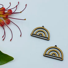 Load image into Gallery viewer, Timber Earring Blanks - Rainbow Half Circle