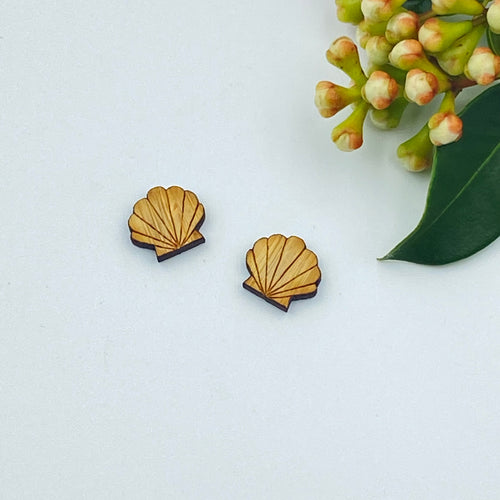 Shell Stud Timber Earring Blanks