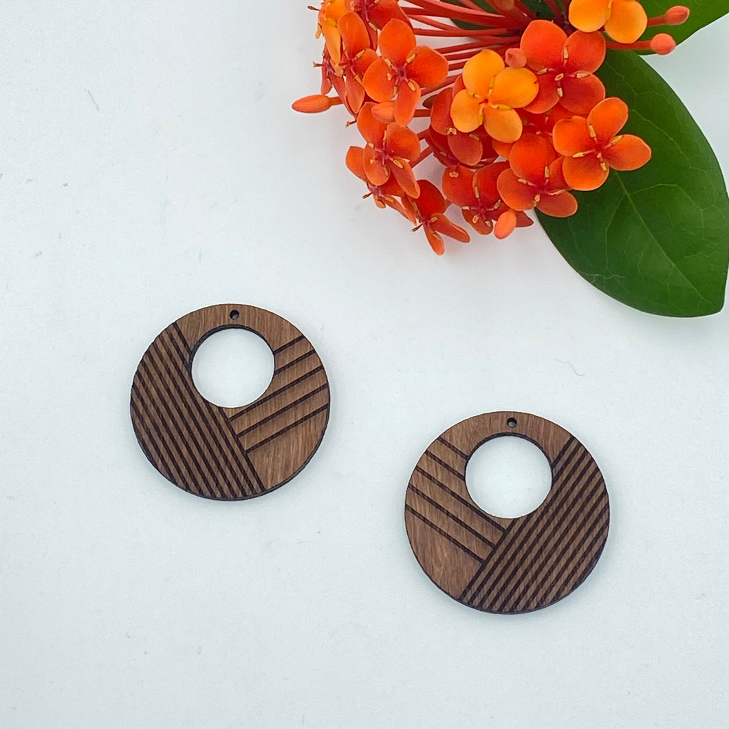 Timber Earring Blanks - Bold Hoop Geo