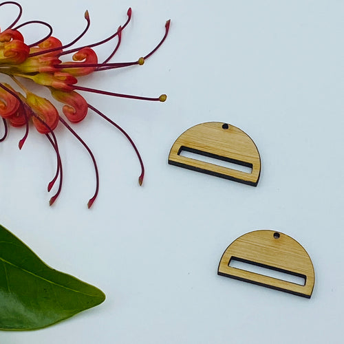 Timber Earring Blanks - Half Circle 2