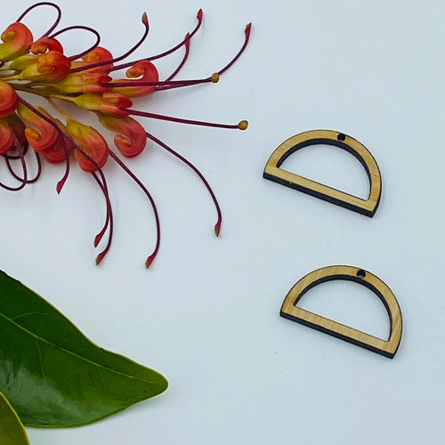 Timber Earring Blanks - Half Circle 1