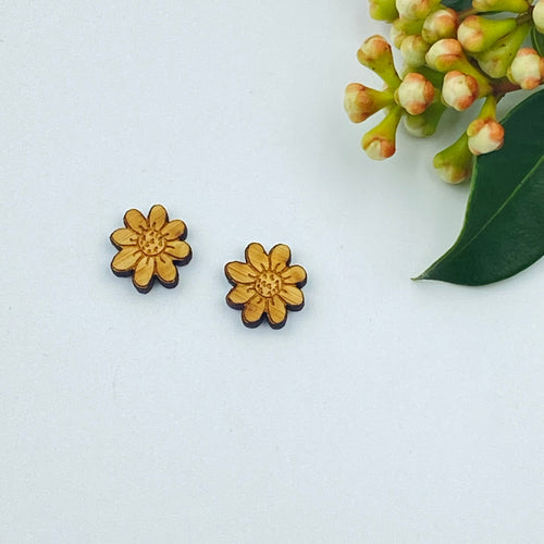 Flower 2 Stud Timber Earring Blanks