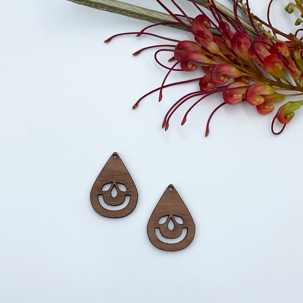 Timber Earring Blanks - Teardrop 2