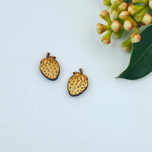 Strawberry Stud Timber Earring Blanks