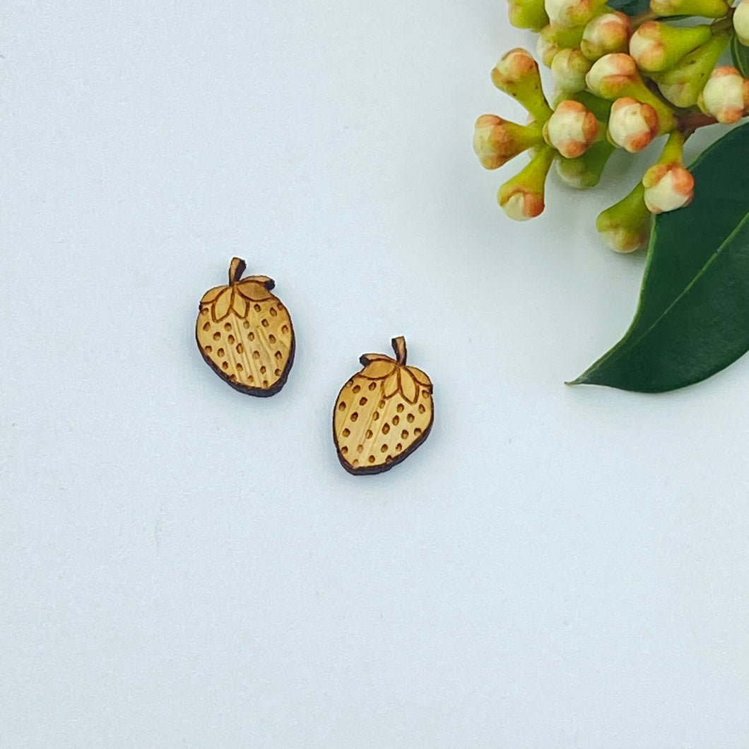 Strawberry Stud Timber Earring Blanks