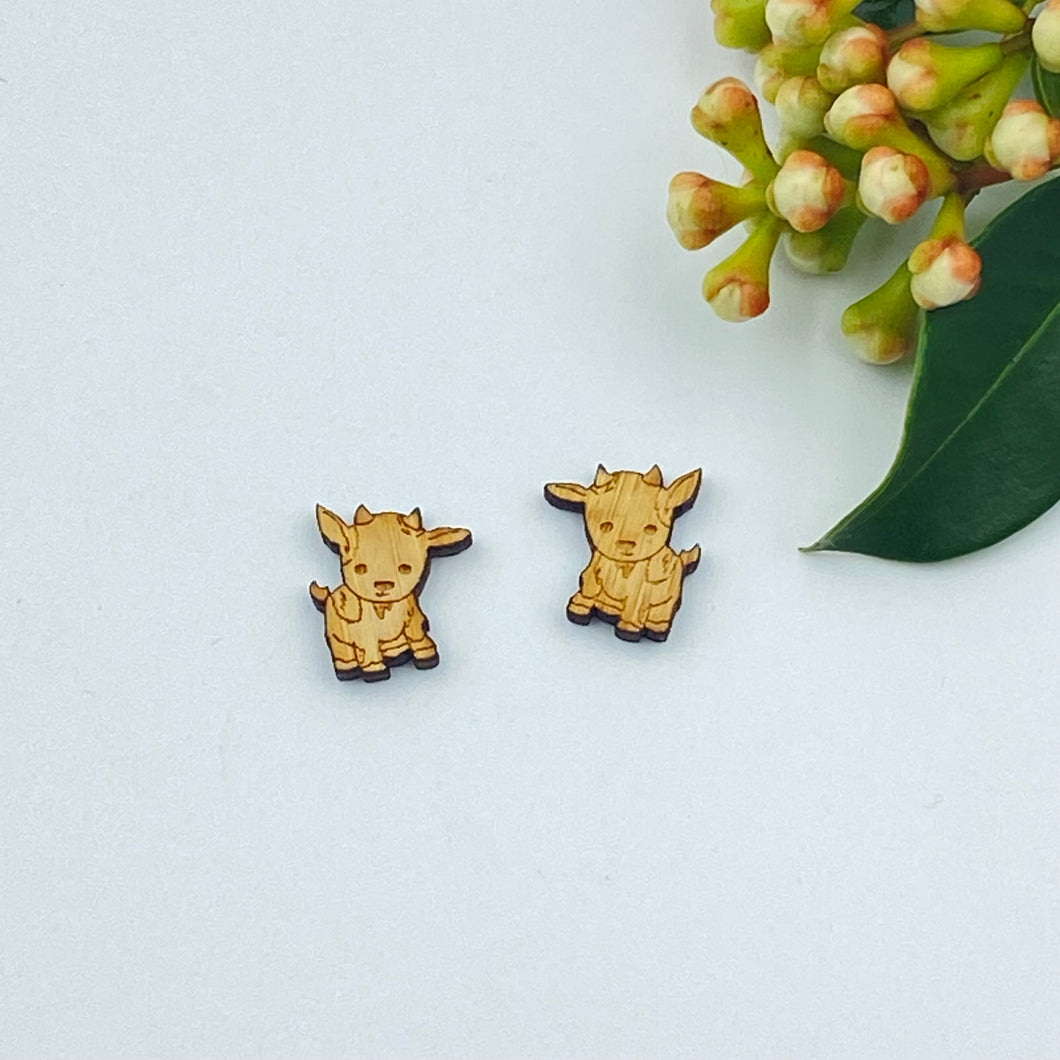 Goat Stud Timber Earring Blanks