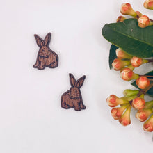Load image into Gallery viewer, Rabbit Stud Timber Earring Blanks