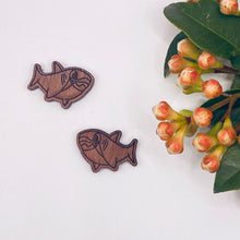 Load image into Gallery viewer, Shark Stud Timber Earring Blanks