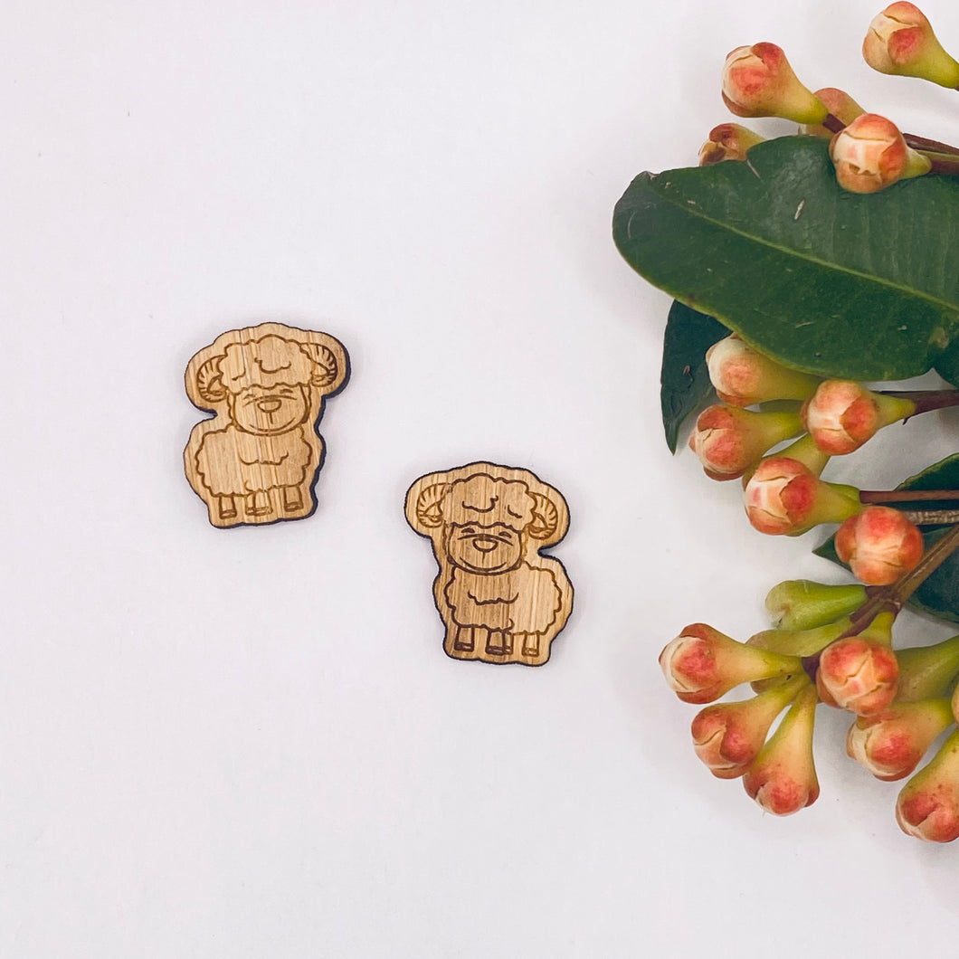 Ram Stud Timber Earring Blanks