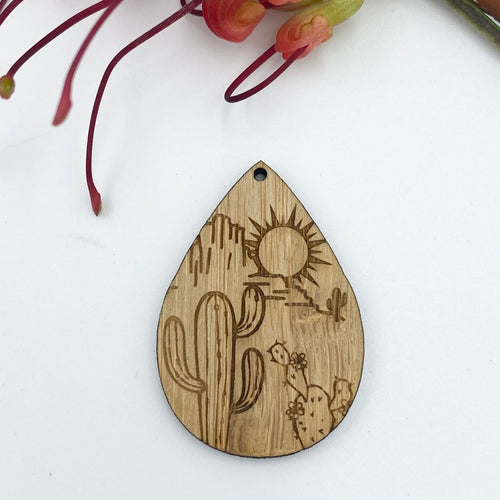 Timber Earring Blanks - Teardrop Desert Sun
