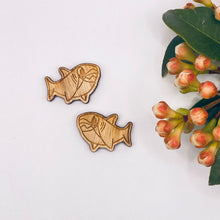 Load image into Gallery viewer, Shark Stud Timber Earring Blanks