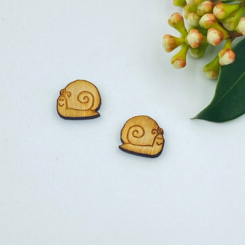 Snail Stud Timber Earring Blanks