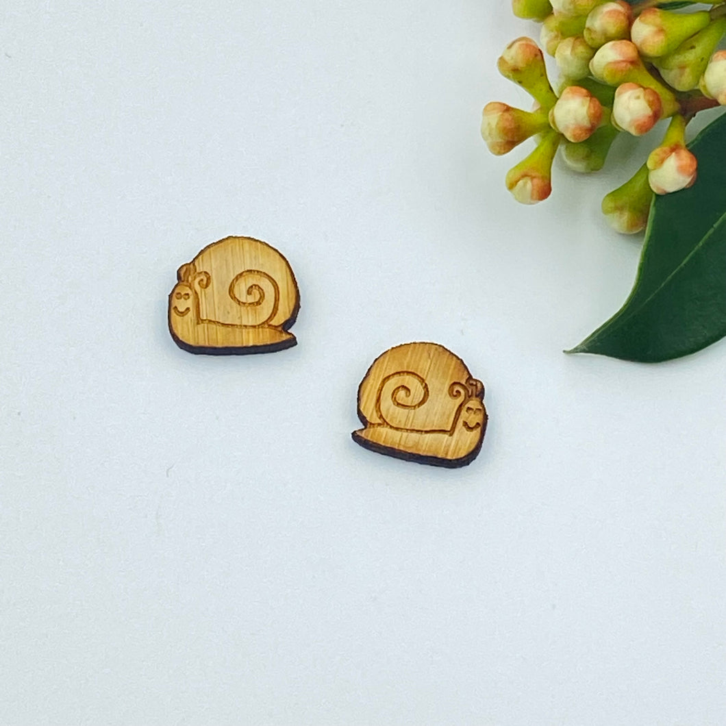 Snail Stud Timber Earring Blanks
