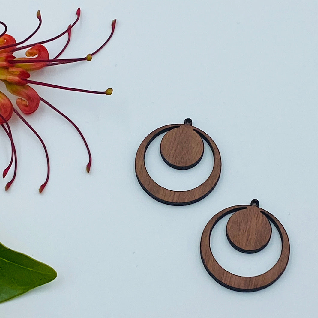Timber Earring Blanks - Circle 4