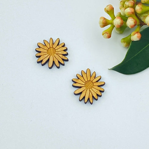 Daisy Stud Timber Earring Blanks